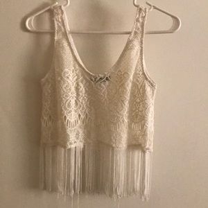 Boho lace crop top